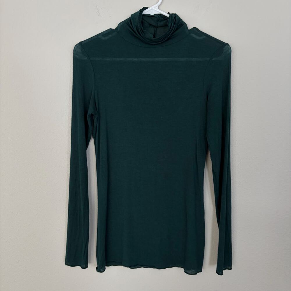 Intimissimi Green Modal Cashmere Ultralight High Neck Top (M)